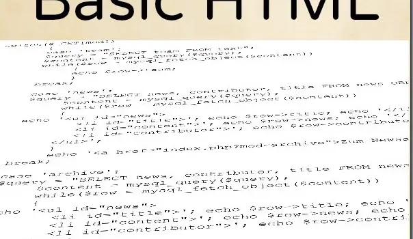 How to Understand Basic HTML